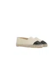 Castaã±er Castaner Canvas Slip-on Espadrilles With Leather Cap Toe In Neutral