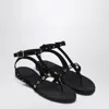Castaã±er Studded Embellishments Open Toe Flat Sandals In Black