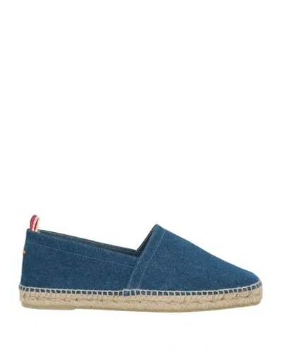 Castaã±er Castañer Man Espadrilles Blue Size 9 Textile Fibers