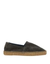 Castaã±er Castañer Man Espadrilles Charcoal Size 9 Leather In Black