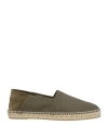 Castaã±er Green Solid Espadrilles In Multi