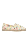 Castaã±er Castañer Man Espadrilles White Size 7 Textile Fibers In White