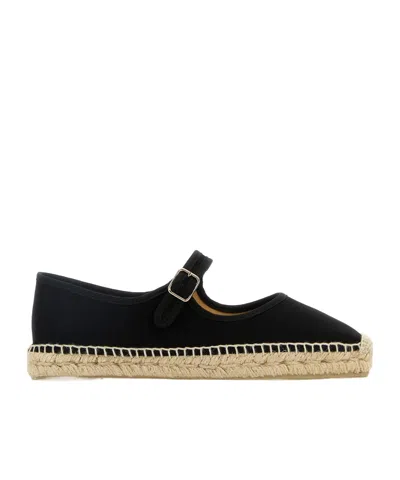 Castaã±er Castañer Padua Round Toe Espadrilles In Black