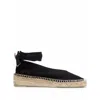 Castaã±er Gea Canvas Wedge Espadrilles With Braided Band In Black