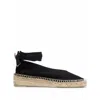 Castaã±er Gea Canvas Wedge Espadrilles With Braided Band In Black