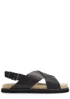 Castañer Tiago Crossover-strap Slingback Sandals In Black