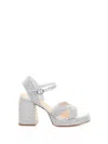 Castaã±er Castaner Valle Sandal With Handmade Metallic Braiding In Metallic