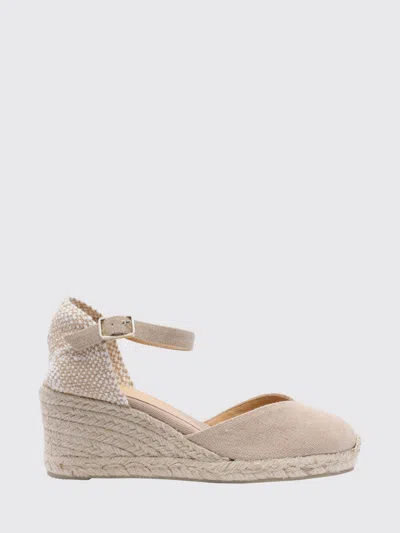 Castaã±er Bianca Peep-toe Wedge Espadrilles In Neutral