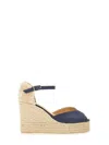 Castaã±er Castañer White Espadrilles In Blue