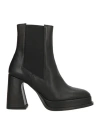 Castaã±er Castañer Woman Ankle Boots Black Size 5 Leather
