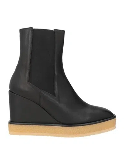 Castaã±er Castañer Woman Ankle Boots Black Size 7.5 Leather