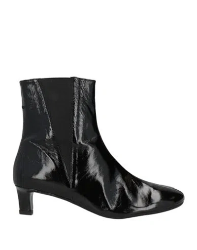 Castaã±er Castañer Woman Ankle Boots Black Size 7.5 Leather