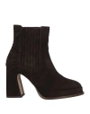 Castaã±er Castañer Woman Ankle Boots Dark Brown Size 7.5 Leather