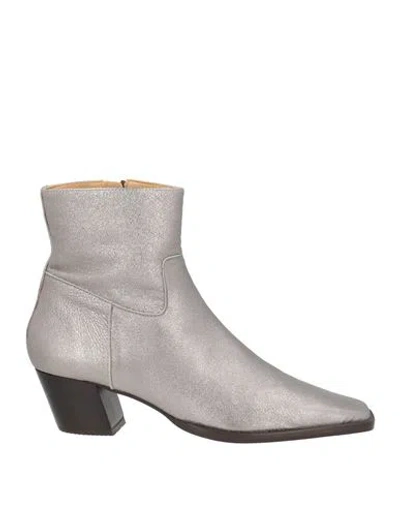 Castaã±er Castañer Woman Ankle Boots Silver Size 6.5 Leather