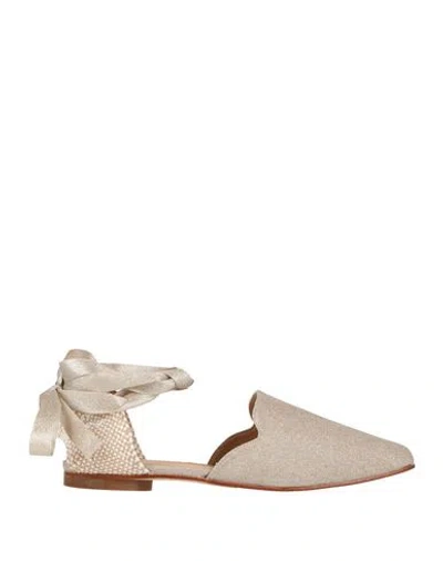 Castaã±er Castañer Woman Ballet Flats Beige Size 7.5 Textile Fibers In Pink