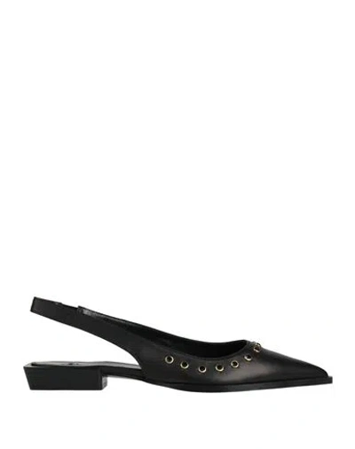 Castaã±er Castañer Woman Ballet Flats Black Size 7.5 Leather