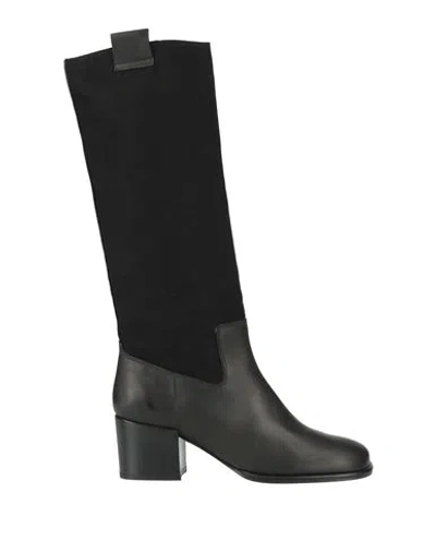 Castaã±er Castañer Woman Boot Black Size 8 Leather, Textile Fibers