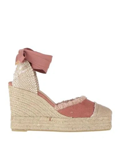 Castaã±er Castañer Woman Espadrilles Antique Rose Size 10 Textile Fibers In Pink