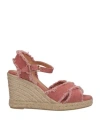 Castaã±er Castañer Woman Espadrilles Antique Rose Size 10 Textile Fibers In Pink