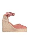 Castaã±er Castañer Woman Espadrilles Antique Rose Size 10 Textile Fibers In Pink