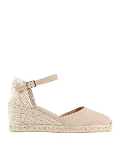 Castaã±er Castañer Woman Espadrilles Beige Size 10 Textile Fibers In Pink