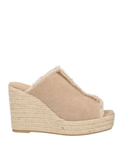 Castaã±er Castañer Woman Espadrilles Beige Size 7.5 Textile Fibers In Brown