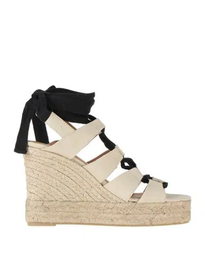 Castaã±er Castañer Woman Espadrilles Beige Size 9 Textile Fibers