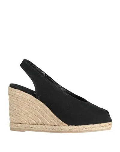 Castaã±er Castañer Woman Espadrilles Black Size 5 Textile Fibers