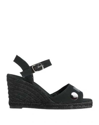 Castaã±er Castañer Woman Espadrilles Black Size 6 Textile Fibers
