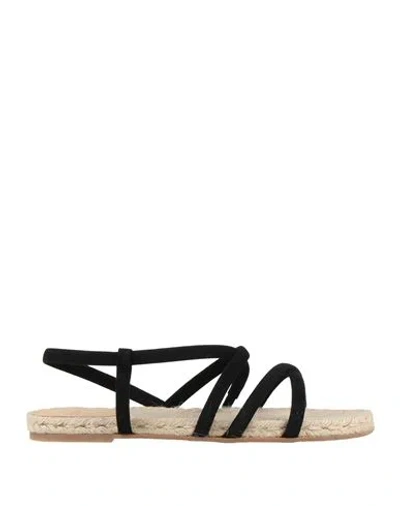 Castaã±er Castañer Woman Espadrilles Black Size 7.5 Leather