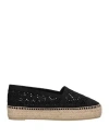 Castaã±er Castañer Woman Espadrilles Black Size 8.5 Textile Fibers In Black