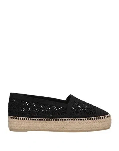 Castaã±er Castañer Woman Espadrilles Black Size 8.5 Textile Fibers