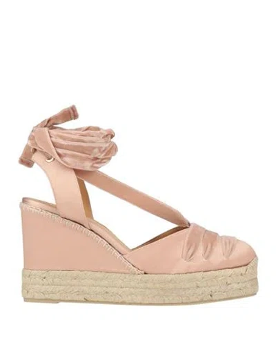Castaã±er Castañer Woman Espadrilles Blush Size 6.5 Textile Fibers In Pink