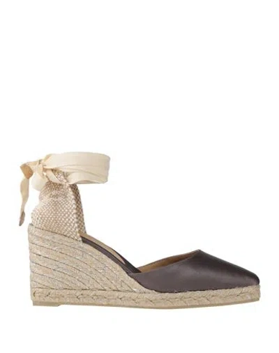 Castaã±er Castañer Woman Espadrilles Charcoal Size 7.5 Textile Fibers In Gray