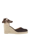 Castañer Woman Espadrilles Dark Brown Size 7.5 Textile Fibers In Multi