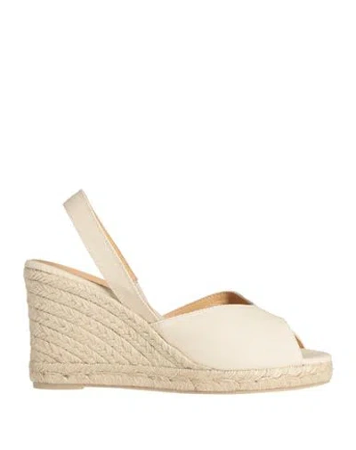 Castaã±er Castañer Woman Espadrilles Ivory Size 7.5 Textile Fibers In White