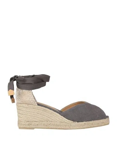 Castaã±er Castañer Woman Espadrilles Lead Size 7.5 Textile Fibers In Green