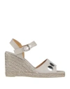 Castaã±er Castañer Woman Espadrilles Light Grey Size 7.5 Textile Fibers In Gray
