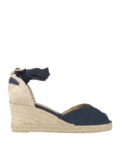 Castaã±er Castañer Woman Espadrilles Navy Size 6 Textile Fibers In Blue