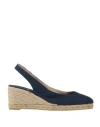 Castaã±er Castañer Woman Espadrilles Navy Size 7.5 Textile Fibers In Navy