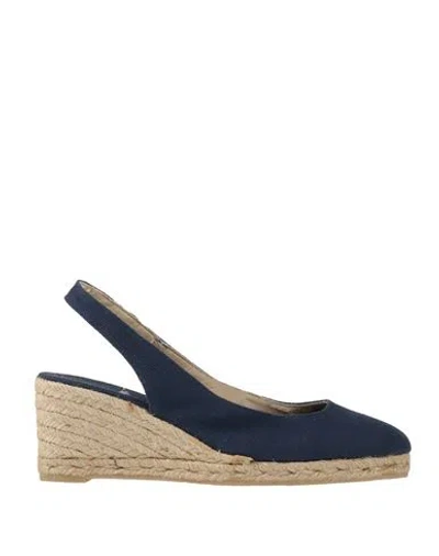 Castaã±er Castañer Woman Espadrilles Navy Size 7.5 Textile Fibers
