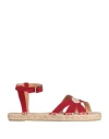 Castaã±er Castañer Woman Espadrilles Red Size 10 Textile Fibers In Red