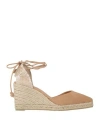 Castañer Womens Castaner Carina Suede Wedge Espadrilles In Neutral