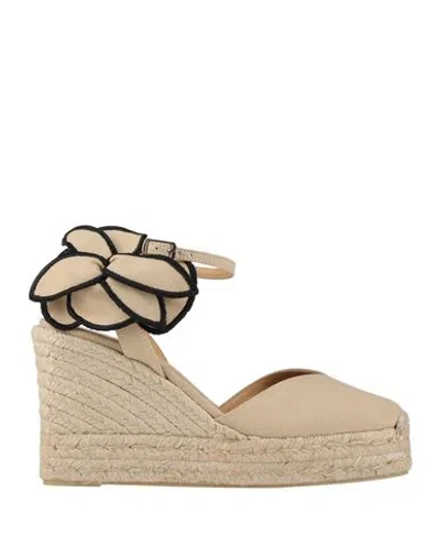 Castaã±er Castañer Woman Espadrilles Sand Size 7.5 Textile Fibers In Neutral