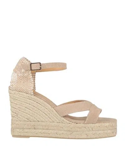 Castaã±er Castañer Woman Espadrilles Sand Size 9 Textile Fibers In Neutral