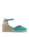 Castaã±er Castañer Woman Espadrilles Turquoise Size 8 Textile Fibers In Blue