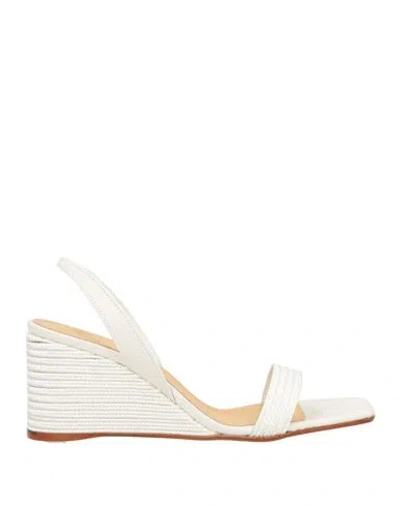 Castaã±er Castañer Woman Espadrilles White Size 7.5 Textile Fibers In Multi