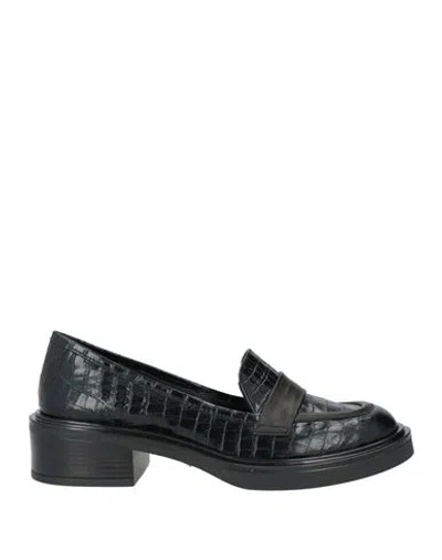 Castaã±er Castañer Woman Loafers Black Size 7.5 Leather In Multi