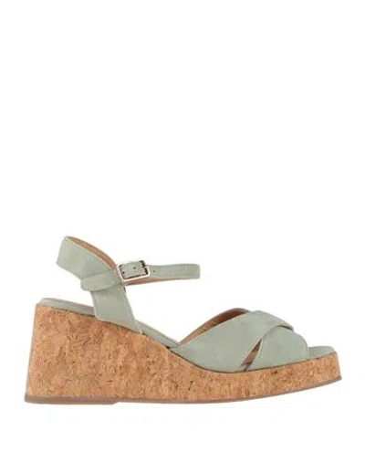 Castaã±er Castañer Woman Mules & Clogs Sage Green Size 7.5 Leather