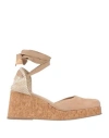 Castaã±er Castañer Woman Mules & Clogs Sand Size 6.5 Textile Fibers In Beige